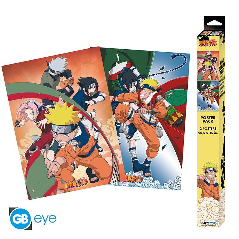 Abystyle Naruto Set 2 Chibi Posters Team 7 (52 x 38 cm)