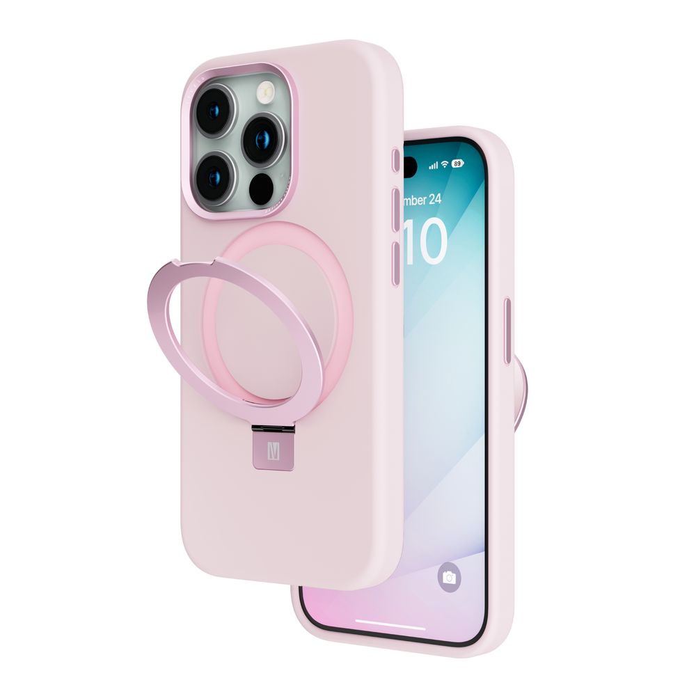 Levelo Iris Pro Liquide Silicone Case For iPhone 15 Pro Max - Pink