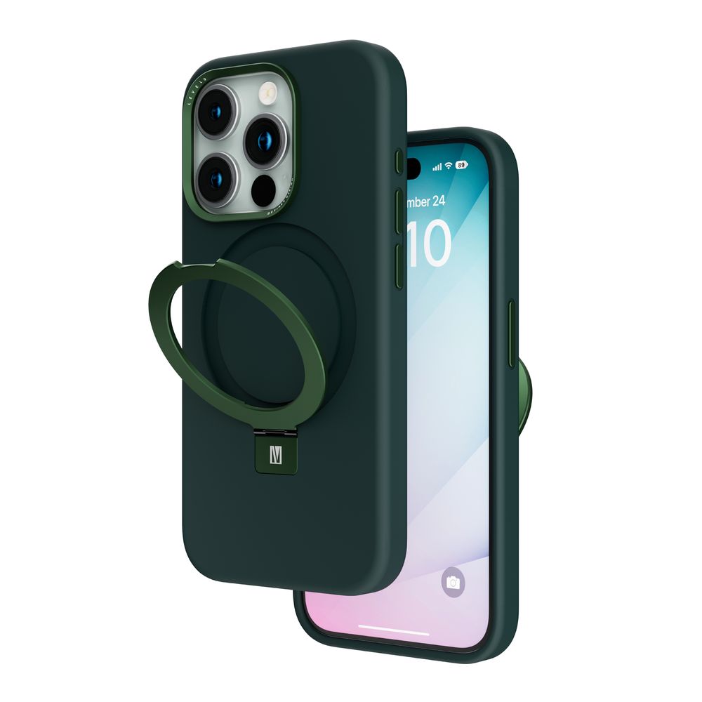 Leveo Iris Pro Liquid Silicone Case Fore iPhone 15 Pro - Green