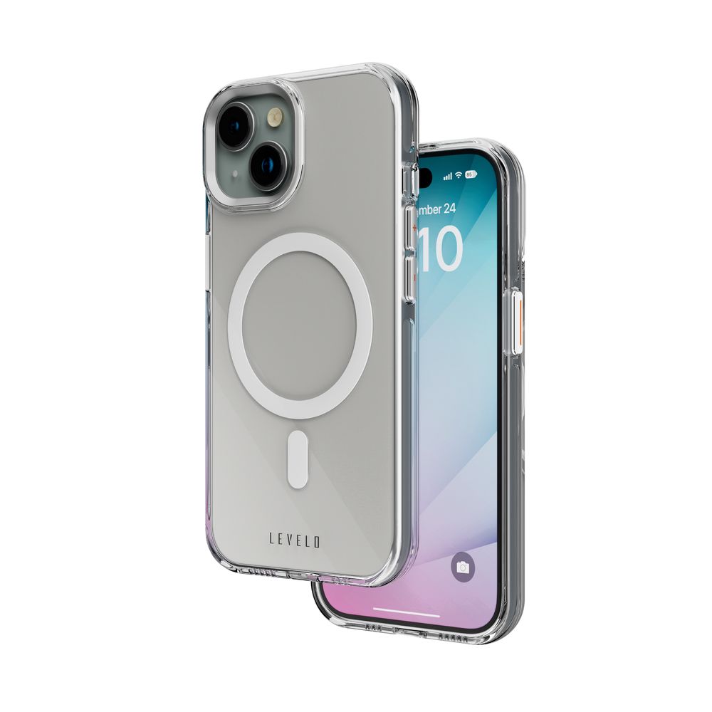 Levelo Allure PC Hard Case For iPhone 15 Plus - Clear