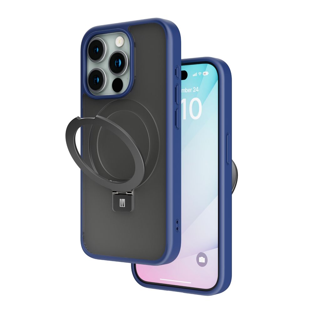 Levelo Verona Case For iPhone 15 Pro - Deep Blue