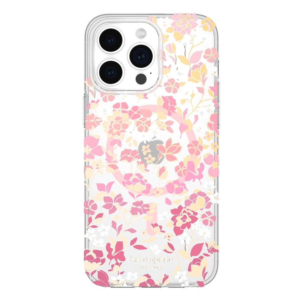 Kate Spade iPhone 15 Pro Max Flowerbed Pink Ombre with MagSafe Case