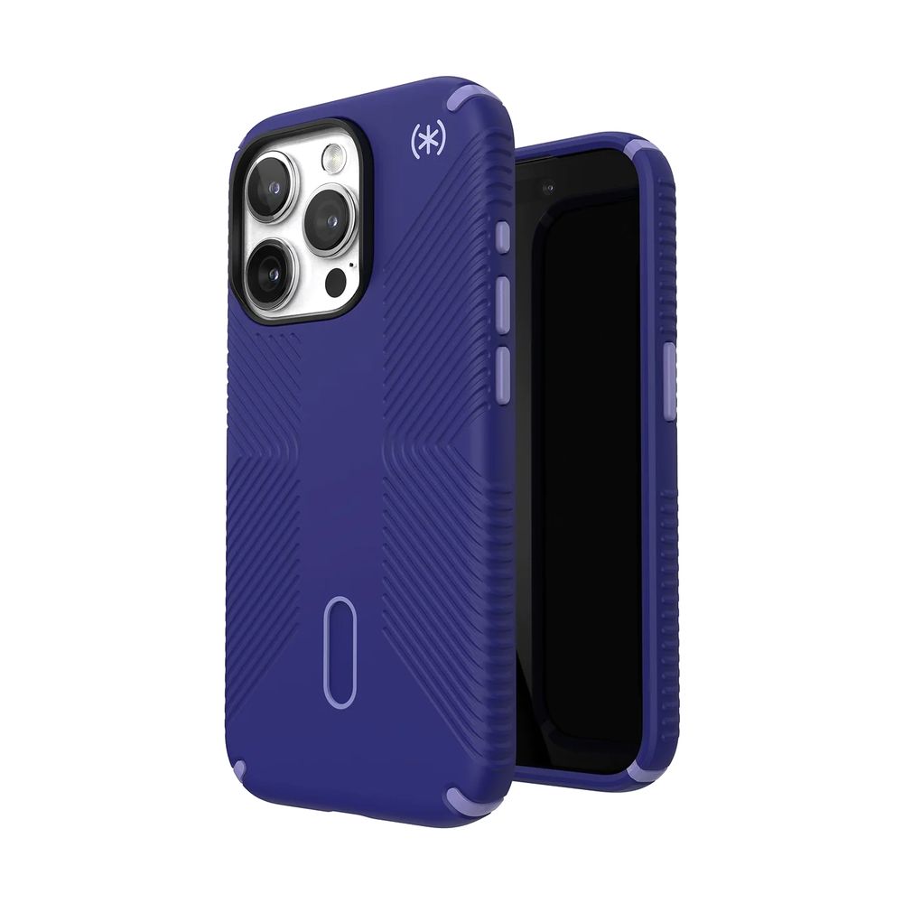 Speck Presidio2 Grip Magsafe with Clicklock iPhone 15 Pro Case - Future Blue/Purple Ink