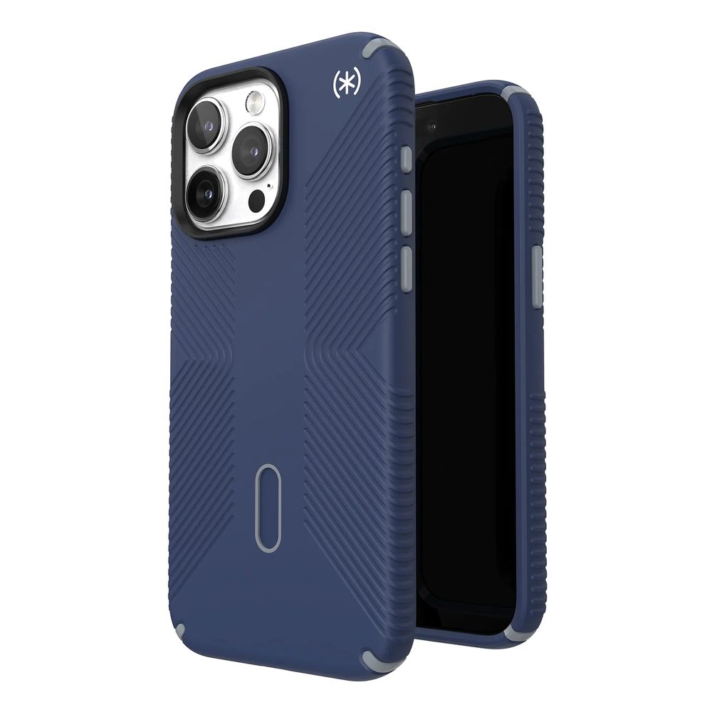 Speck Presidio2 Grip Magsafe with Clicklock iPhone 15 Pro Max Case - Coastal Blue/Dust Grey