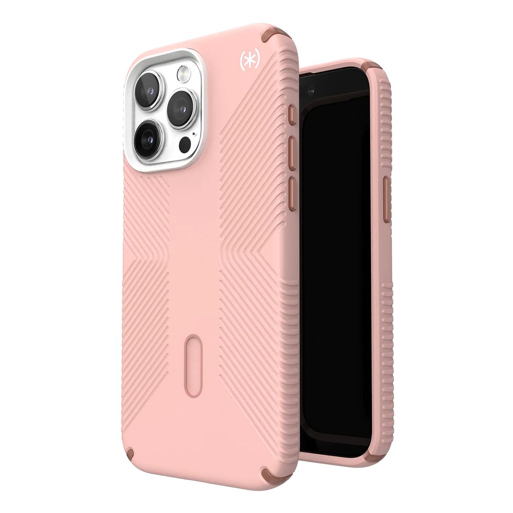 Speck Presidio2 Grip Magsafe with Clicklock iPhone 15 Pro Max Case - Dahlia Pink/Rose Copper