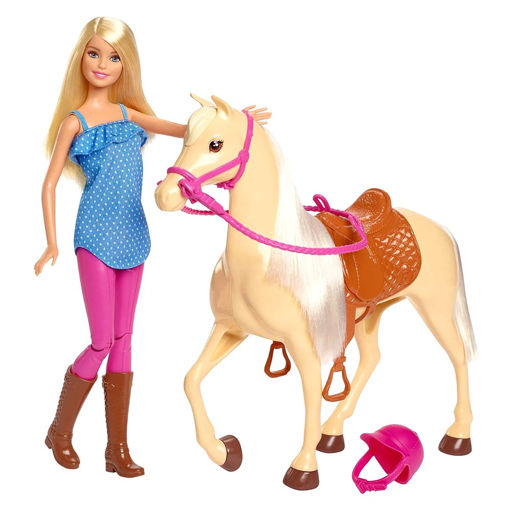 Barbie Doll & Horse Set - Blonde