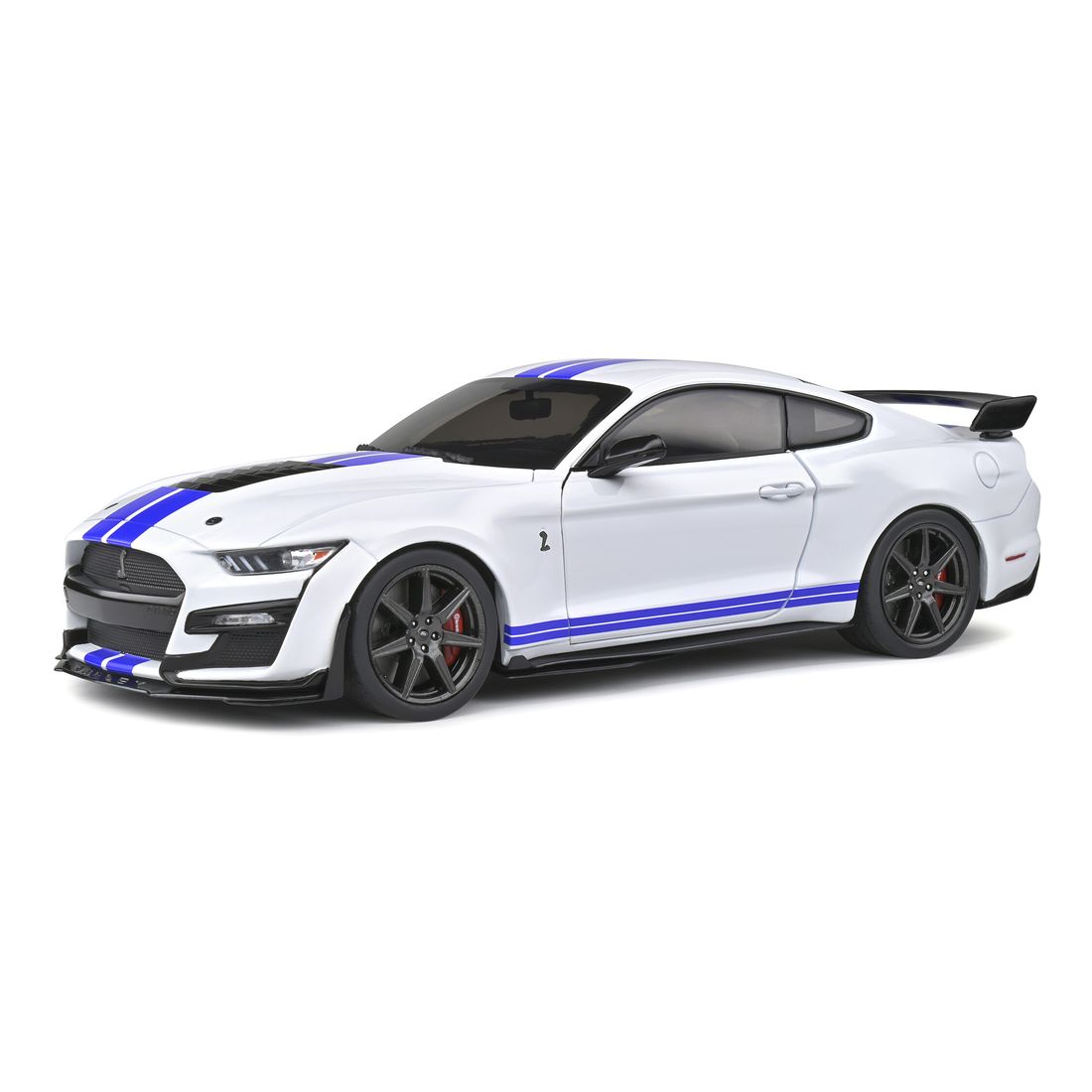 Solido Ford Mustang GT500 2020 1.18 With Blue Stripes Diecast Model Car
