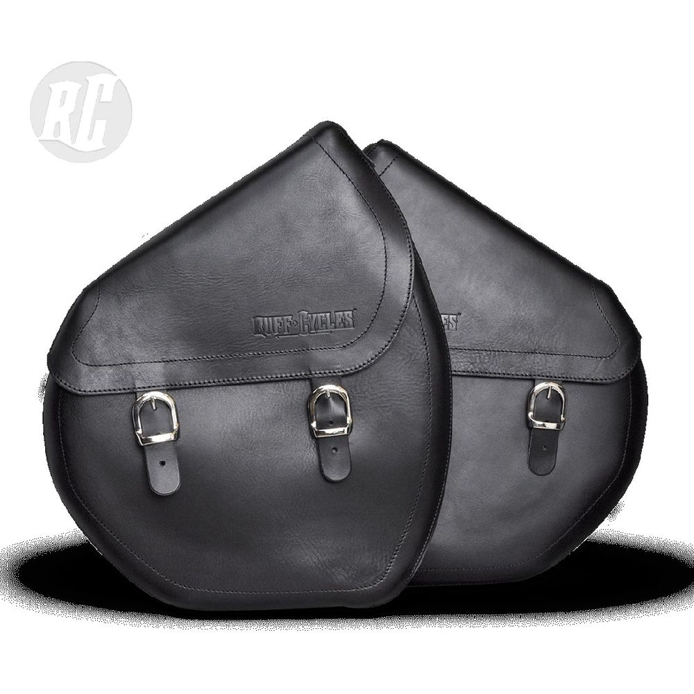 Ruff The Ruffian Leather Saddle Bag Right Black