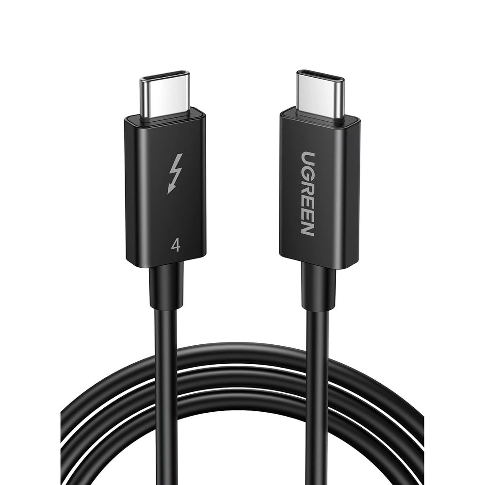 Ugreen USB-C 100WPD 40Gbps Thunderbolt 4 Cable 0.8M - Black
