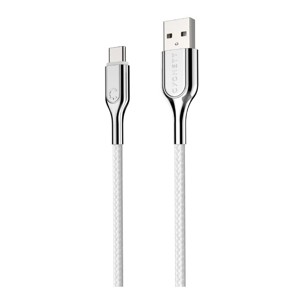 Cygnett Armoured 2.0 USB-C to USB-A Cable 2m - White (3A/60W)