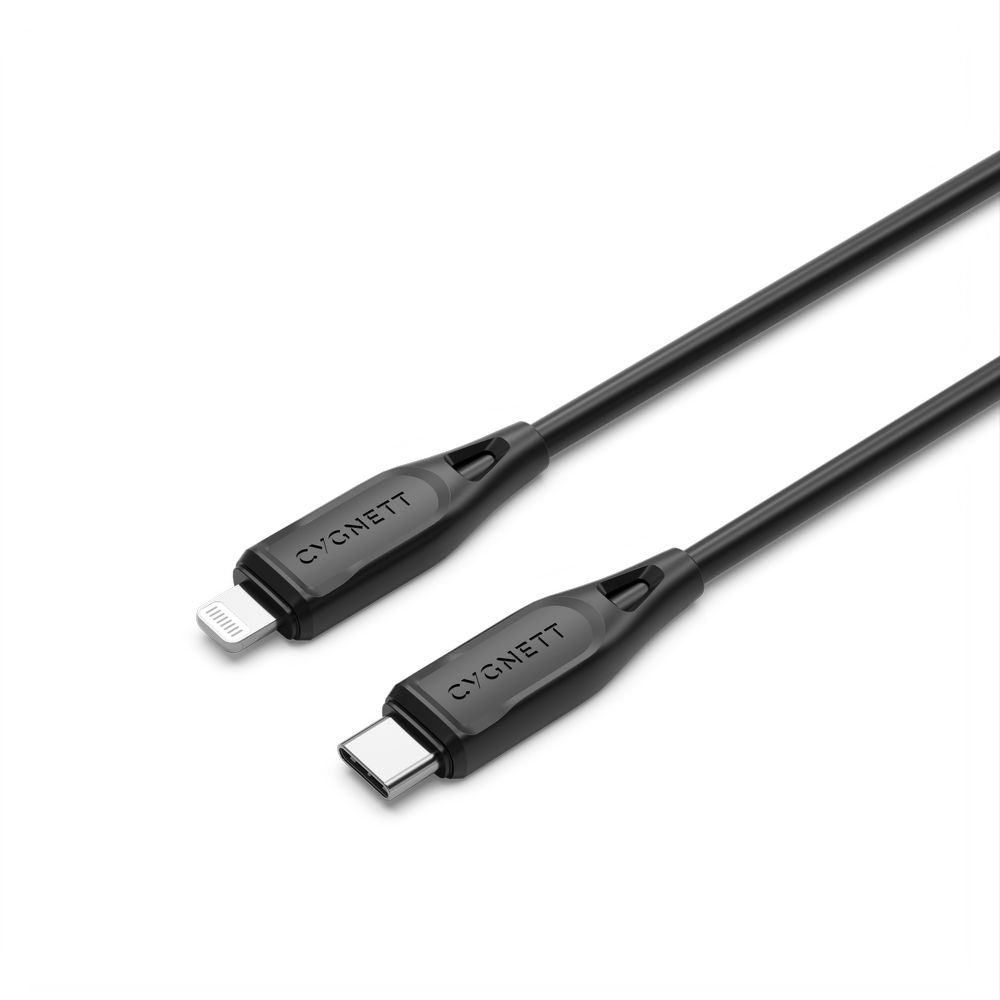 Cygnett Essentials Lightning To USB-C Cable 2m - Black