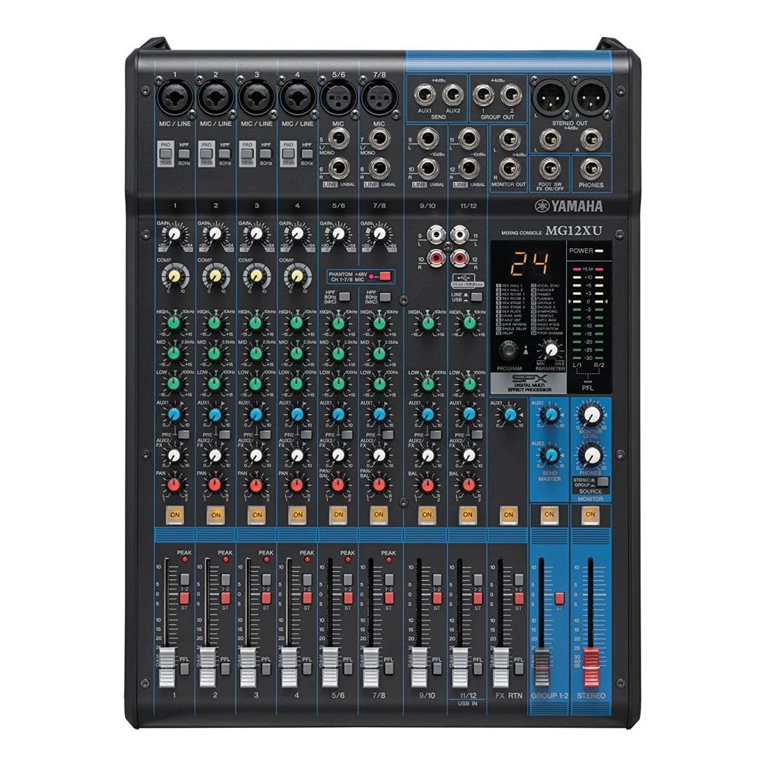Yamaha 12-Channel Mixing Console with Effects MG12XU