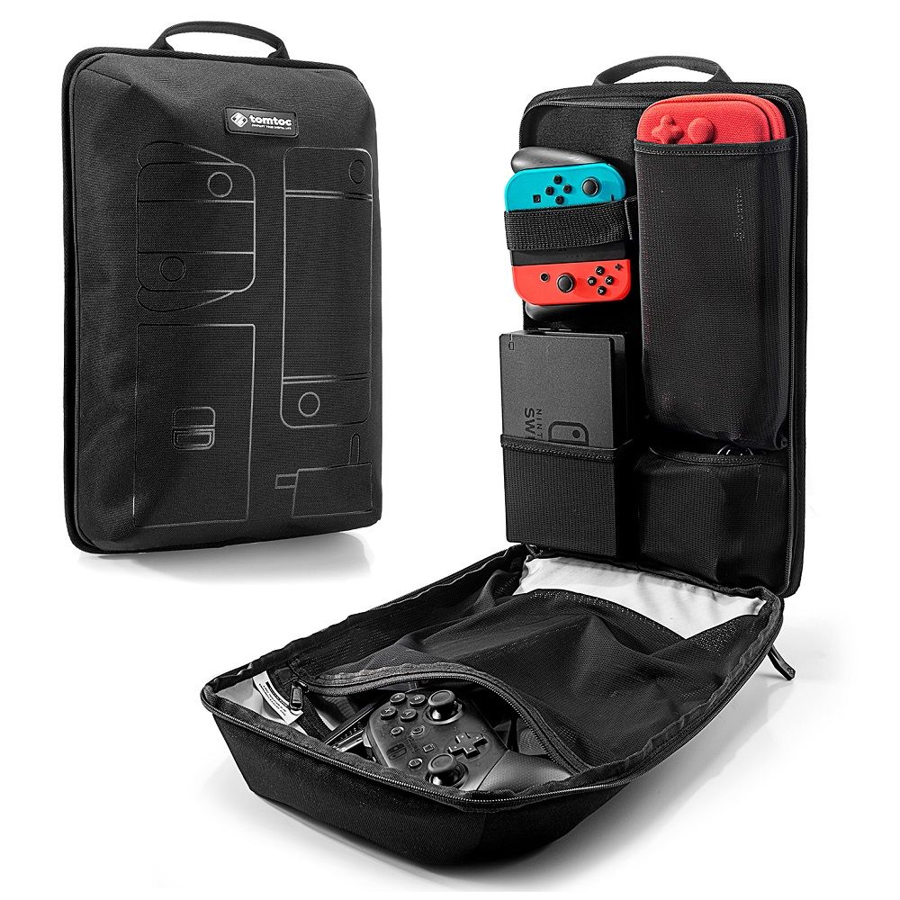 tomtoc Backpack Storage Travel Bag Black for Nintendo Switch