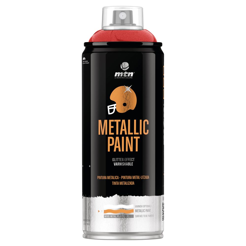 Montana Colors MTN Pro Metallic Spray Paint Red 400ml