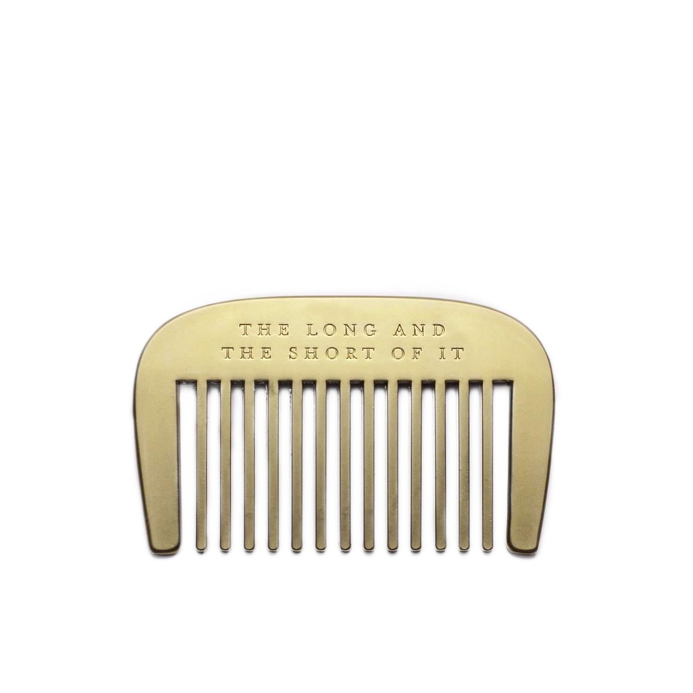Izola Long And Short Brass Beard Comb