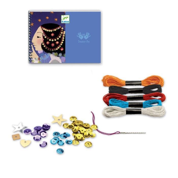 Djeco Embroidery 1001 Nights Stitching Cards Sewing Kit