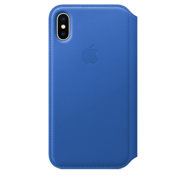 Apple Leather Folio Electric Blue For iPhone X