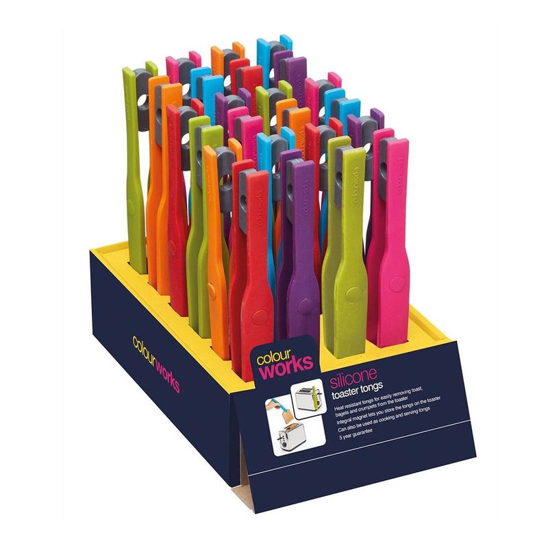 Kitchencraft Colourworks Brights 23cm Silicone Twister Tong