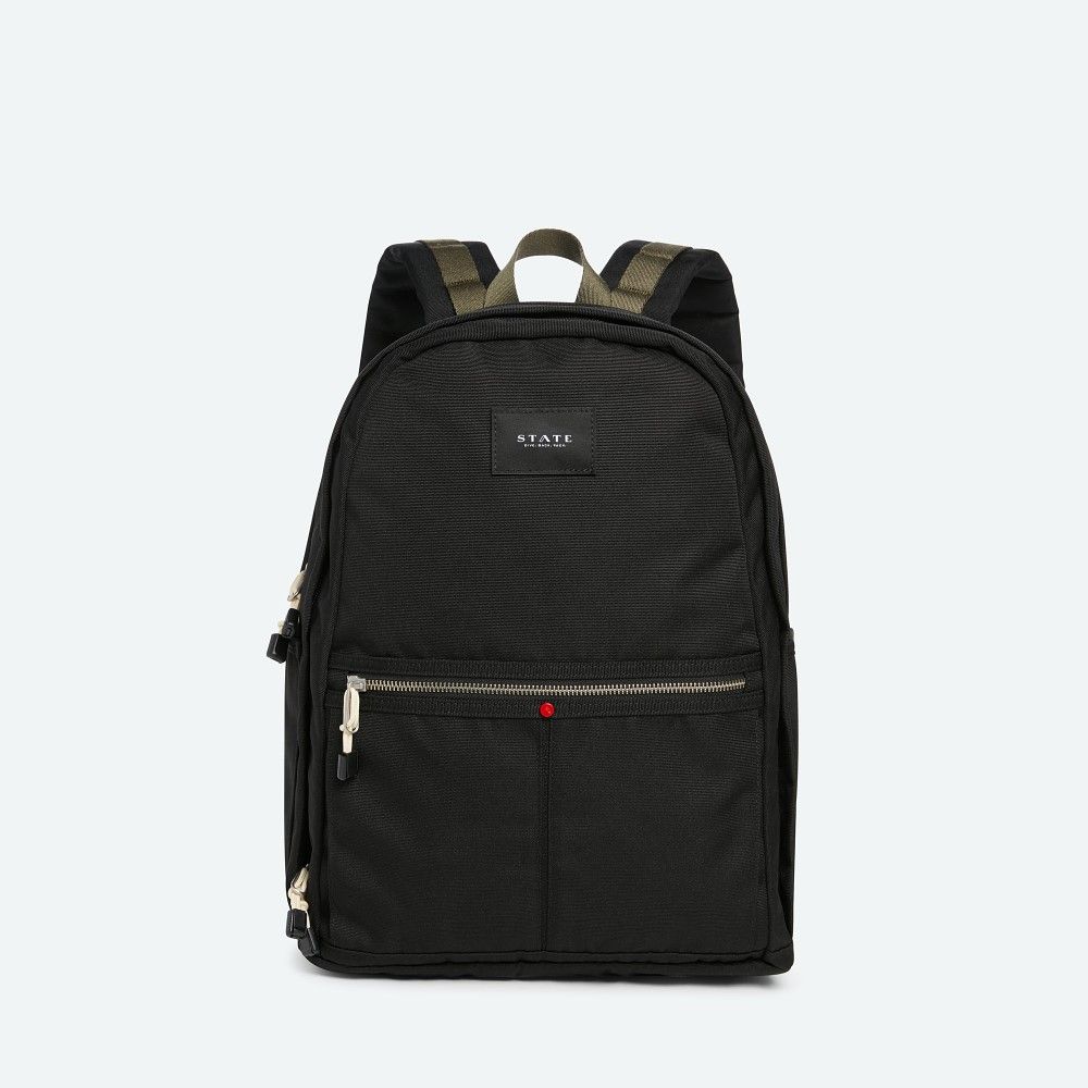 State Bags Bedford Black Polyester Canvas Backpack