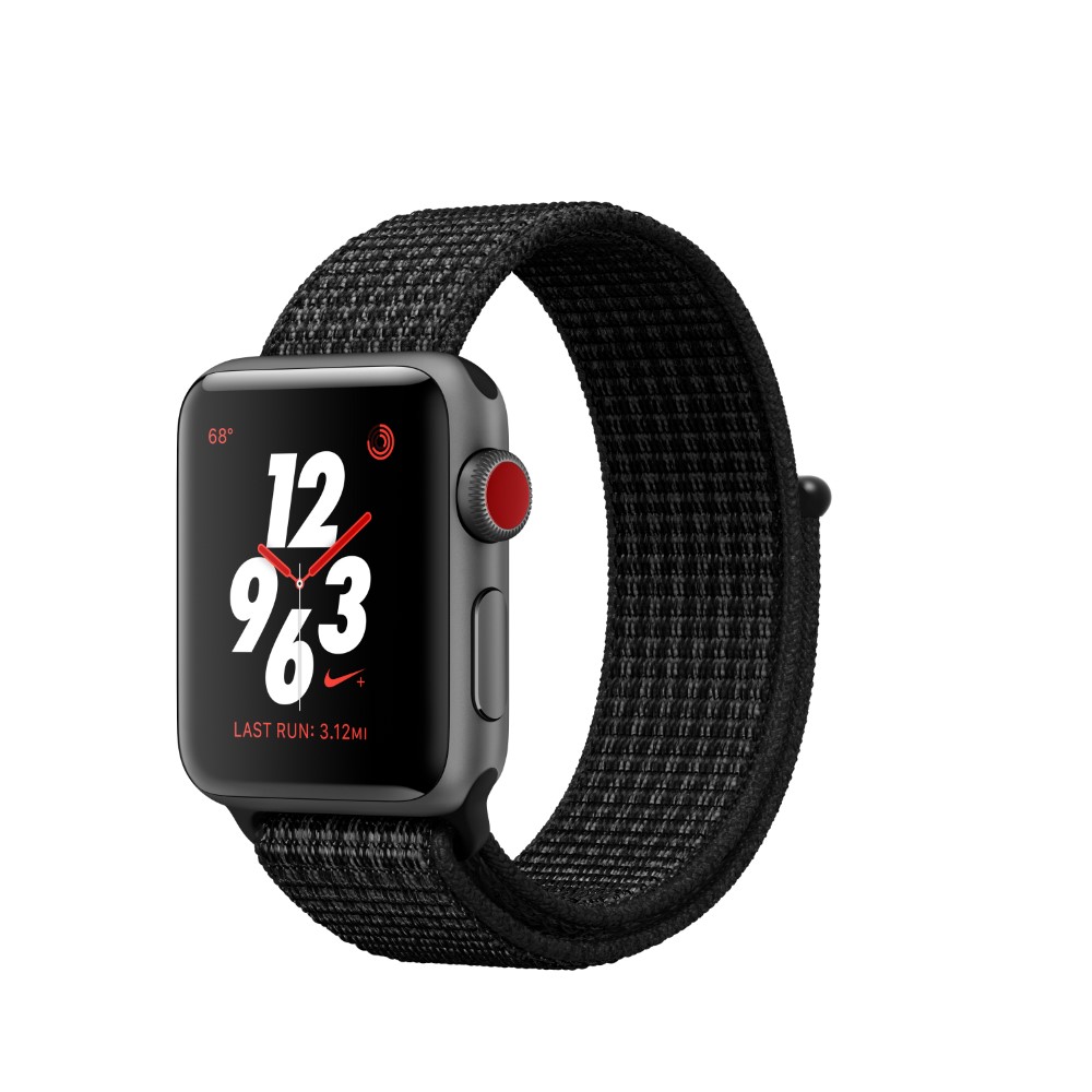 Apple Watch Nike+ GPS + Cellular 38mm Space Grey Aluminium Case with Black/Pure Platinum Nike Sport Loop
