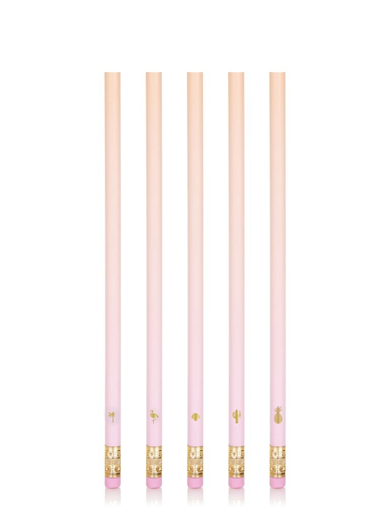 Skinny Dip Gold Icon Pencils (Pack of 5)