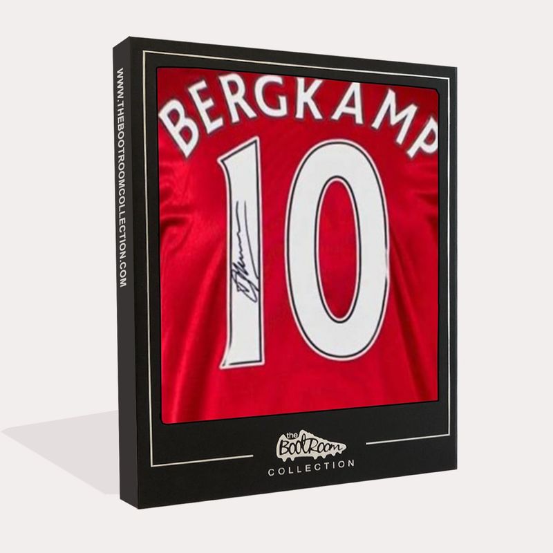 Bootroom Collection Authentic Signed Bergkamp Signed Arsenal Shirt (Boxed)