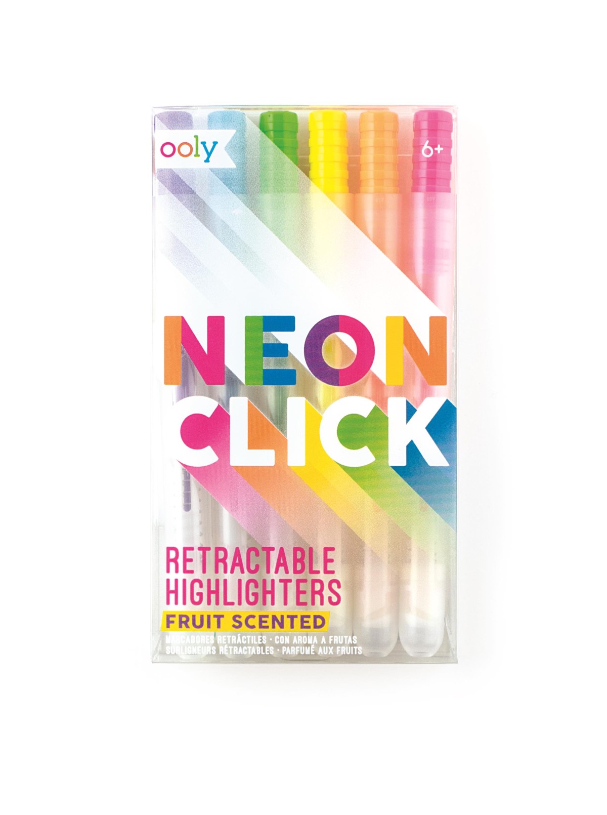 Ooly Neon Click Scented Retractable Highlighters (Set of 6)