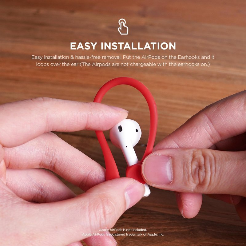 Elago EarHooks Red for AirPods