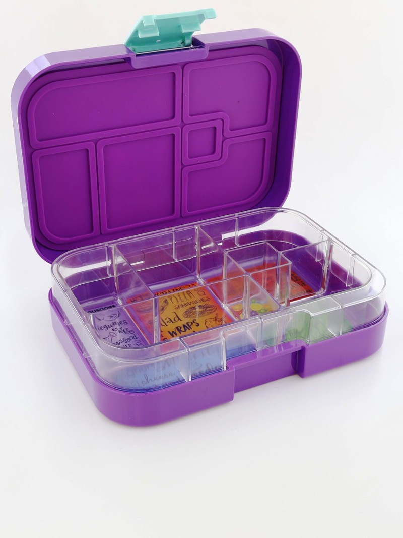 Munchbox Maxi 6 Lunchbox Purple Peacock Munchbox Maxi 6 Lunchbox Purple Peacock