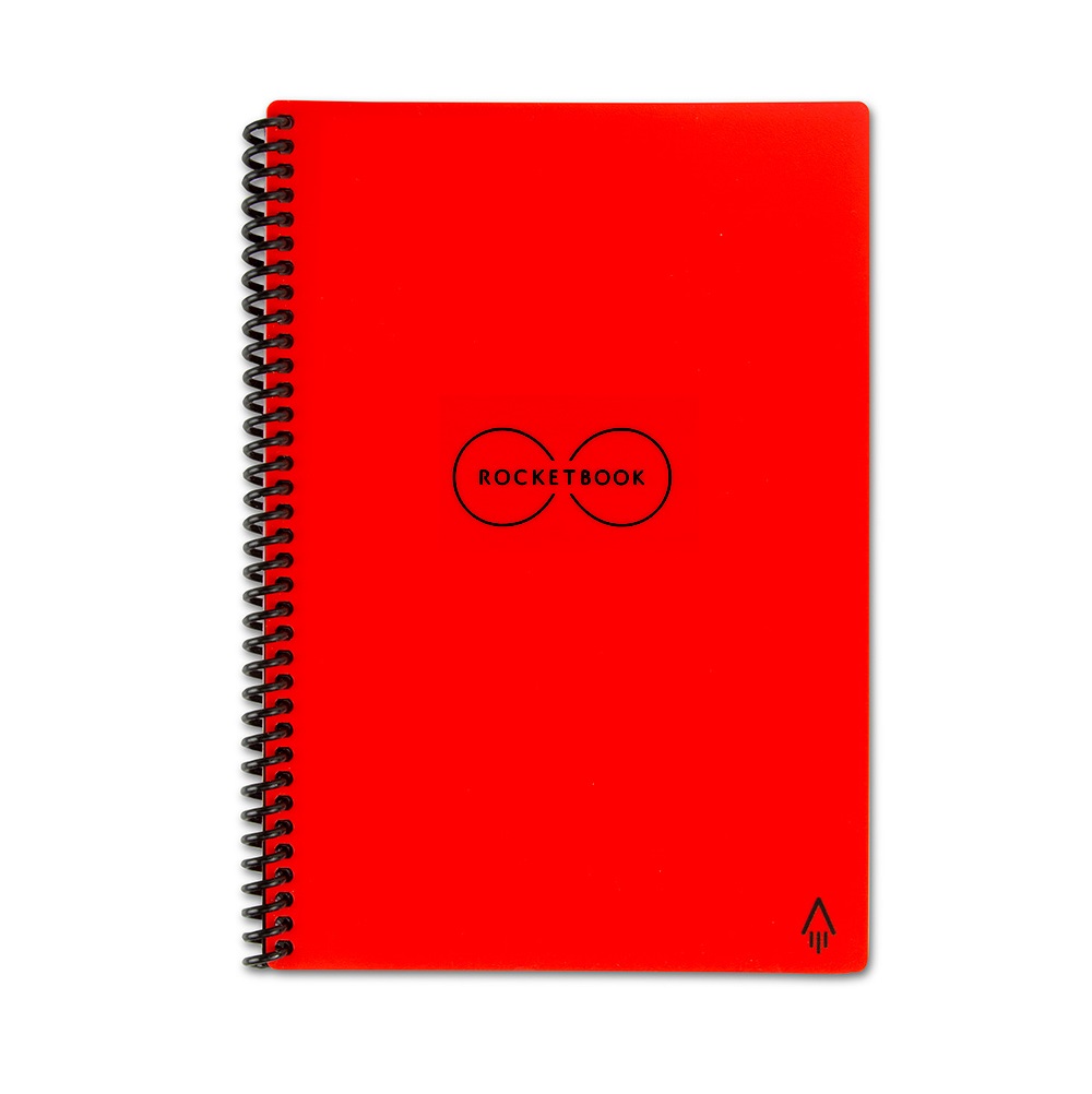 دفتر ملاحظات ذكي أحمر من روكيت بوك إيفرلاست بمقاس ٦x٨.٨ بوصة