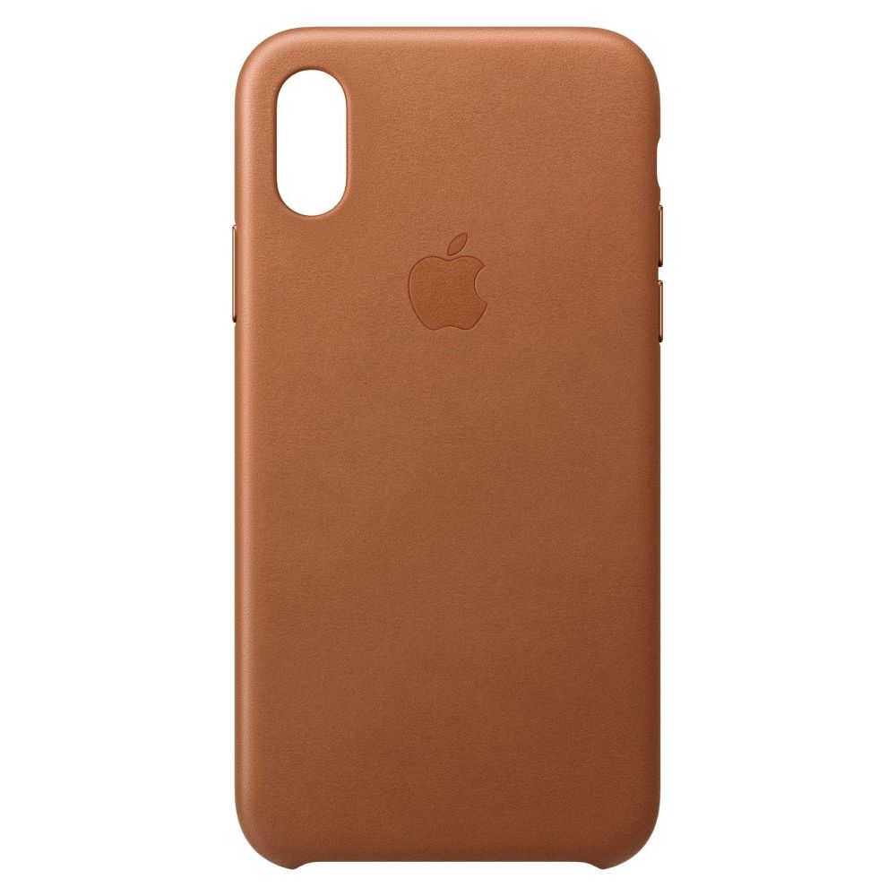 Apple Leather Case Saddle Brown for iPhone XS