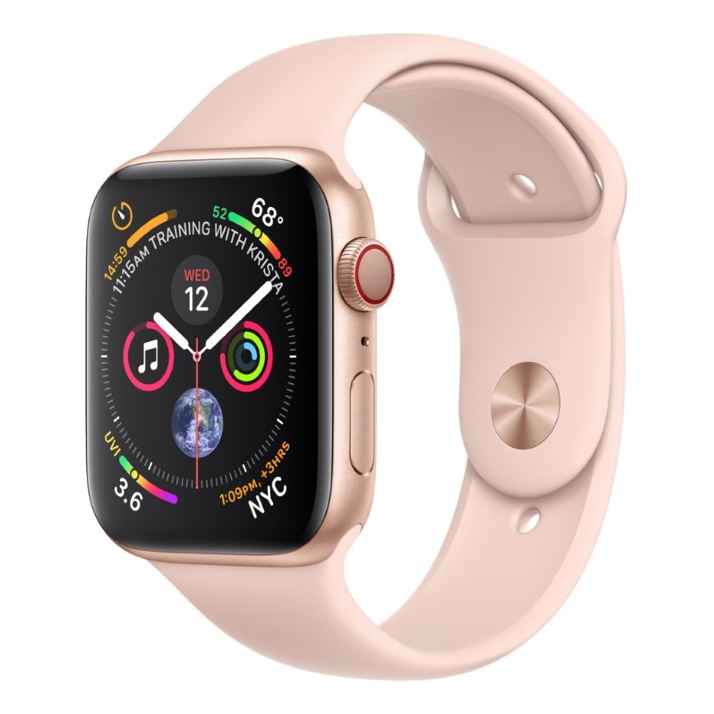 Apple Watch Series 4 GPS +Cellular 44mm Gold Aluminium Case with Pink Sand Sport Band