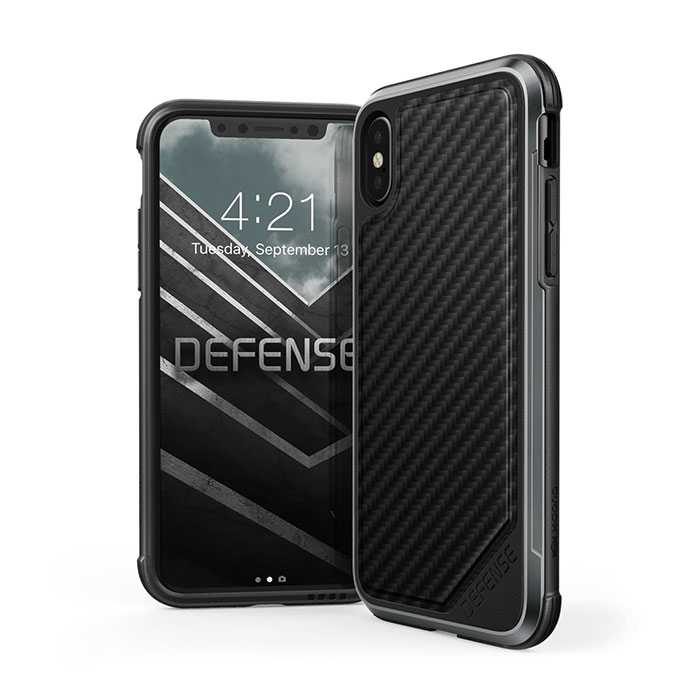 X-Doria Defense Lux Case Black Carbon Fiber for iPhone XS