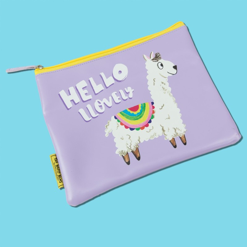 The Happy News Hello Llovely Large Pouch