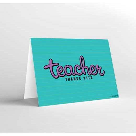 Mukagraf Teacher Thanks Ktir Greeting Card (17 x 11.5cm) Mukagraf Teacher Thanks Ktir Greeting Card (17 x 11.5cm)