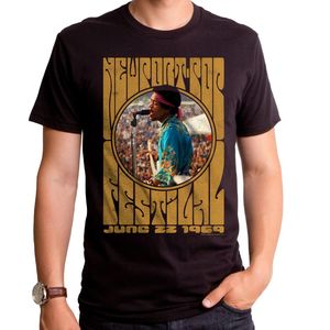 Jimi Hendrix Newport Pop Men's T-Shirt Black