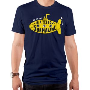 The Beatles Yellow Submarine Men's T-Shirt Navy