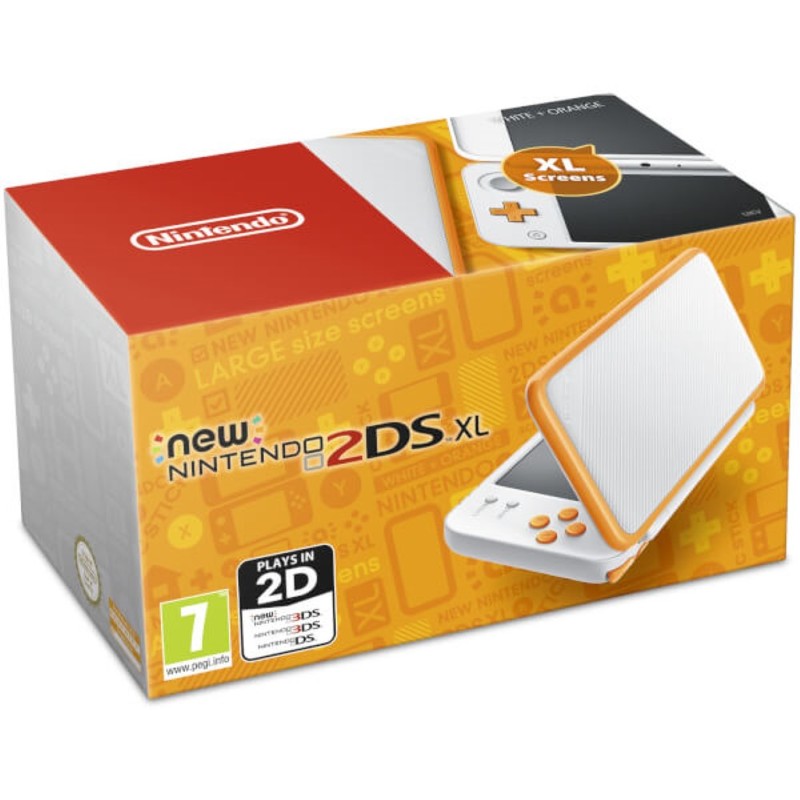 Nintendo 2DS XL Orange/White + 3 Games