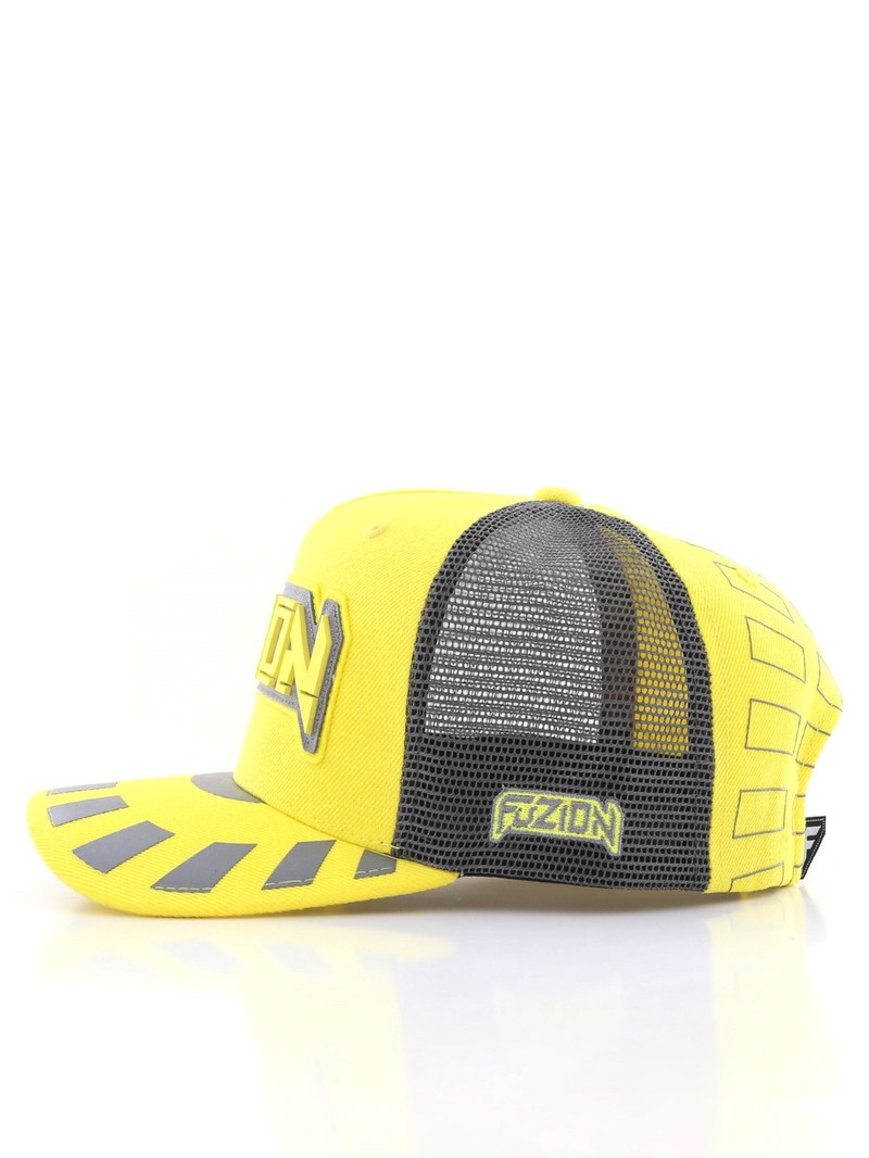 قبعة فيوجن إكستريم بيسبول للجنسين - أصفر / رمادي أو أس