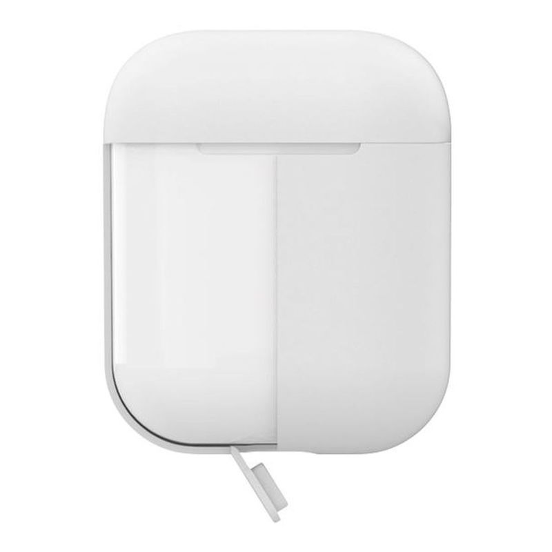 Puro Silicon Case White + Cap for Apple AirPods