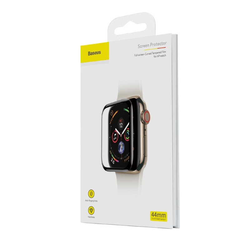 Baseus 0.3mm Full-Screen Curved Tempered Film Black For 40mm Apple Watch Series 4