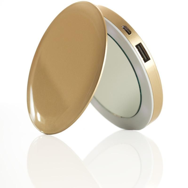 Crazybaby Air Nano Matte Gold + Hyper HyperJuice Pearl Compact Mirror 3000mAh Power Bank Gold