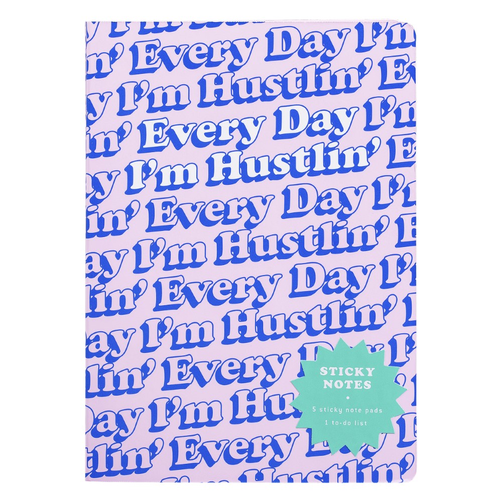 Yes Studio Every Day I'm Hustlin Sticky Notes Book