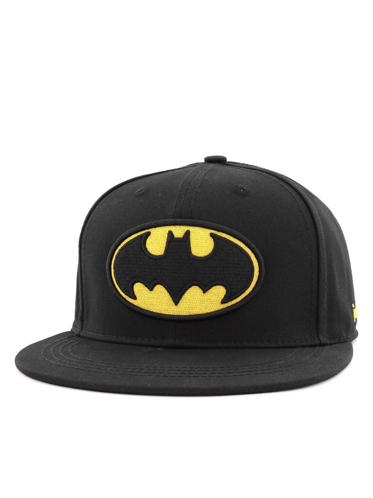 Batman Logo Flat Brim Cap Black