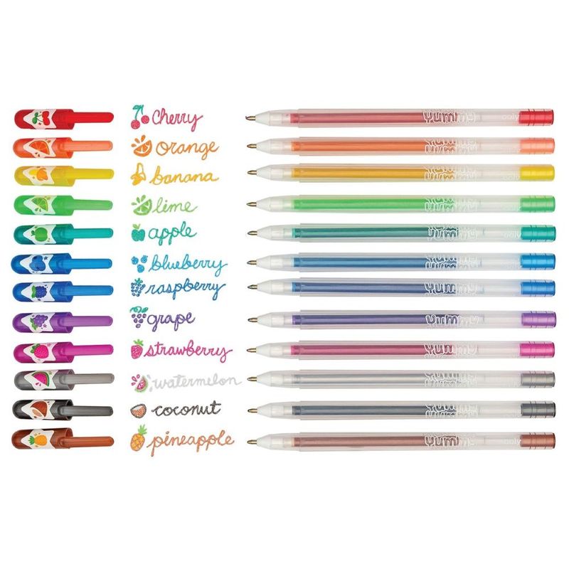 أقلام جل لامعة ومعطرة Yummy Yummy من Ooly - 2.0 (مجموعة من 12 قلم)