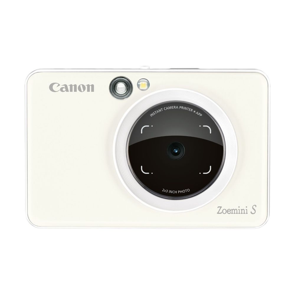 كاميرا زوي ميني إس بطابعة فورية ملحقة من كانون، لون أبيض