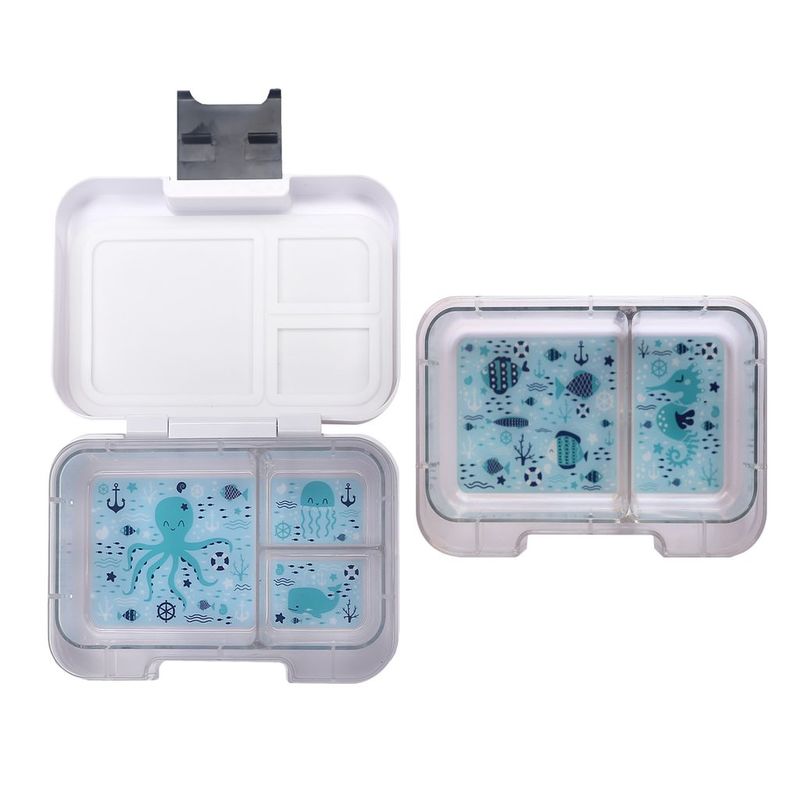 منشبوكس منشبوكس منشي سناك أبيض لؤلؤي أبيض / أسود لانشبوكس