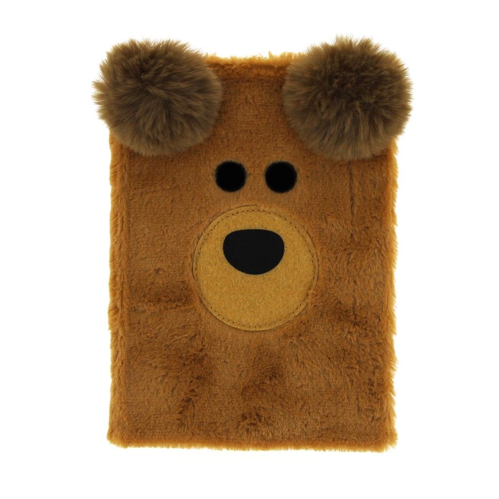 Happy Zoo Plush Brown Bear Notebook