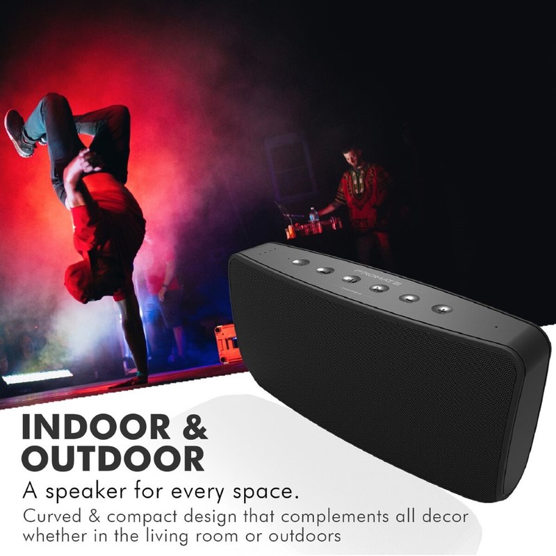 Promate Concerto Black 40W Bluetooth Speaker with 5200mAh Power Bank