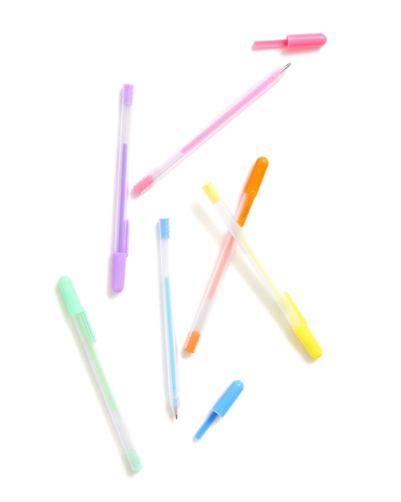 مجموعة أقلام جل Write On من ban.do بألوان قوس قزح